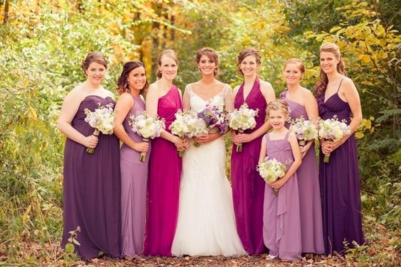 Magenta Purple Bridesmaids