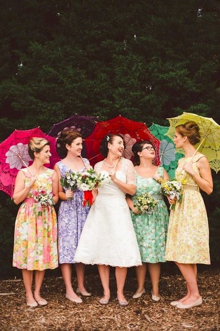 Bold Colours Bridesmaids