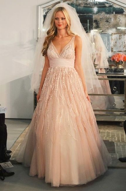 White Veil Blush Dress