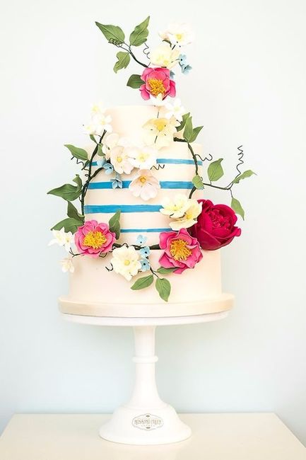 Floral spring wedding cakes