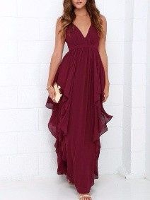 Maxi Burgundy Dress