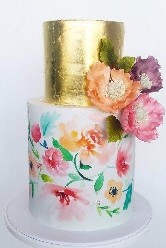 Floral spring wedding cakes