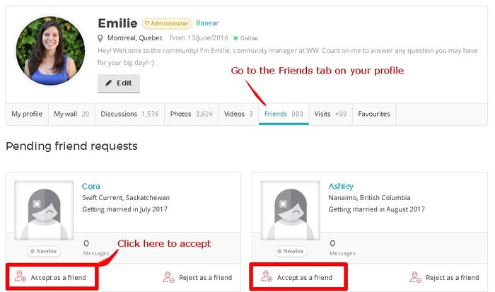 Go to your profile