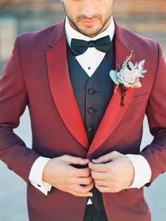 Red and black tux