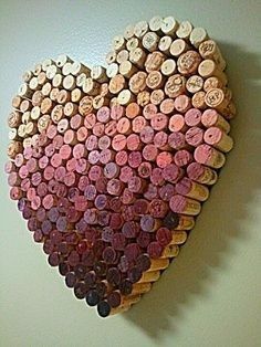 Heart made of wine corks