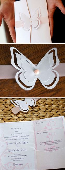 DIY butterfly invitation