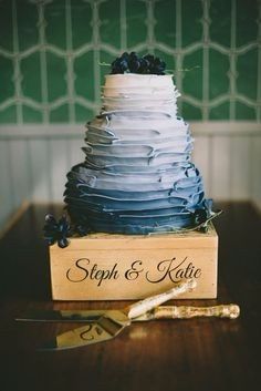 Blueberry wedding cake