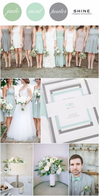 Grey, mint and jade