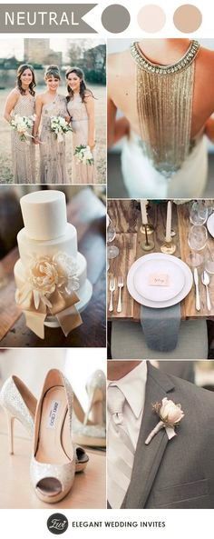 Grey, blush and gold