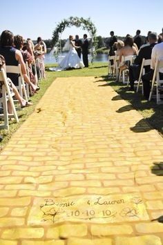 Wizard of Oz wedding aisle