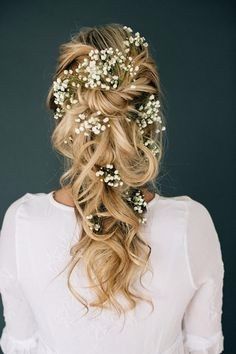 Whimsical wedding hair