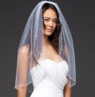 Bead-lined veil