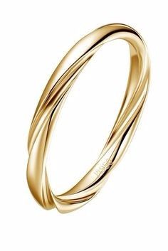 Yellow gold twisted band