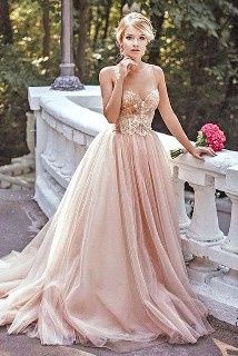 Blush wedding dress