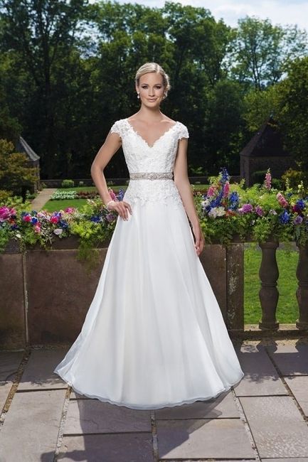 V Neck wedding dress