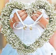 Heart shaped wreath with baby breath