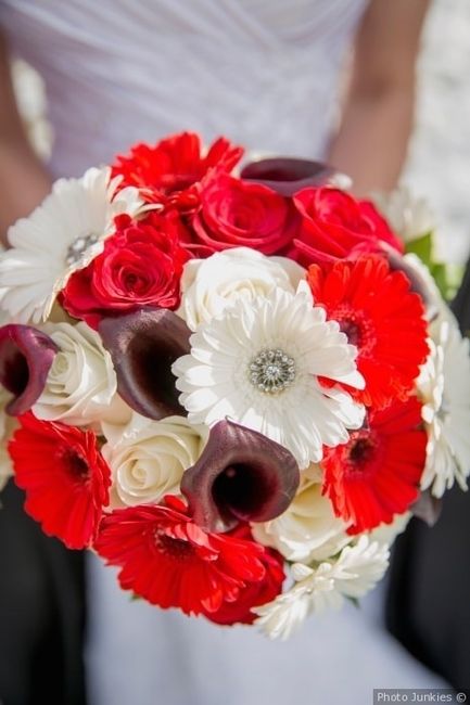 Red and white bouquet