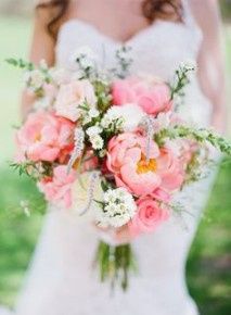 Rustic peonies bouquet