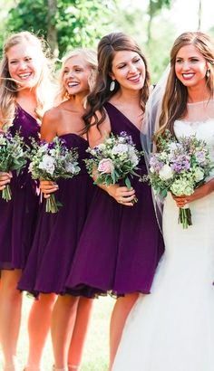 Short aubergine dresses