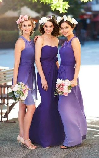 Ombre bridesmaids dresses