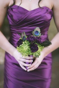 Form fitting purple dress