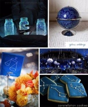 Sky and glowing centerpieces