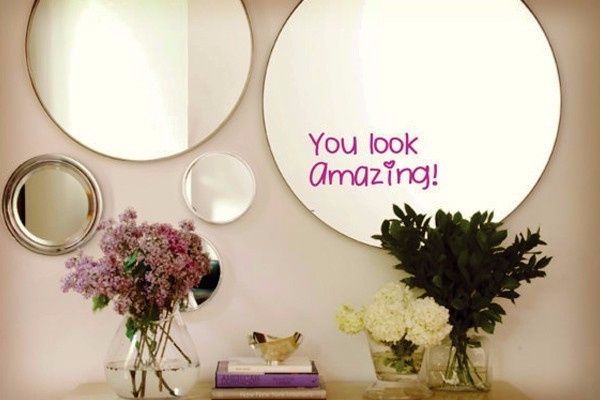 Cute message in the mirror