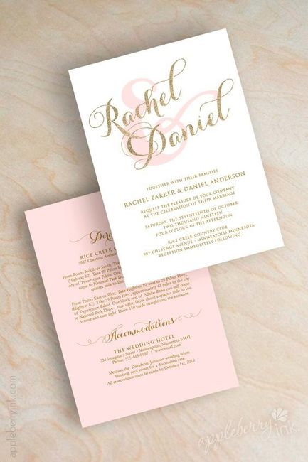 Pink invitations