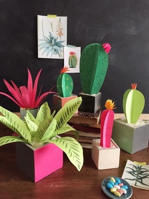 Craft some plants for your centerpieces