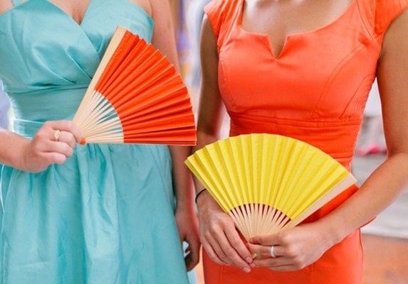 A fan for a summer wedding