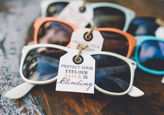 Sunglasses for a wedding during the day