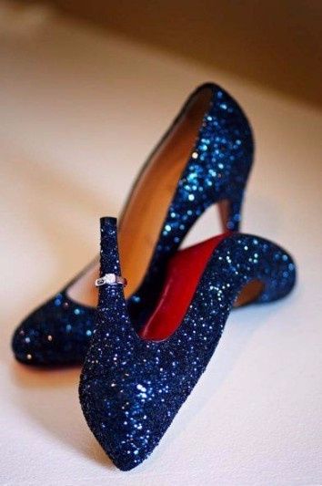 Blue and sparkly