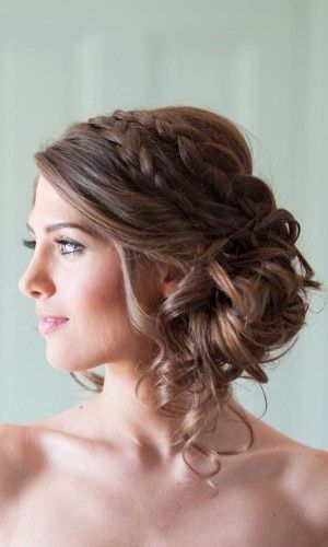 Braids and curls updo