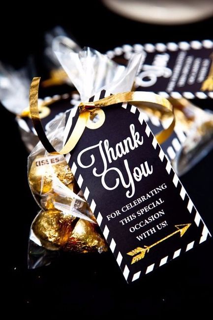 Wedding Favour in Gold and Black