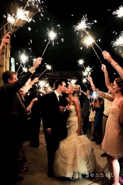 Sparklers in Gold at Night