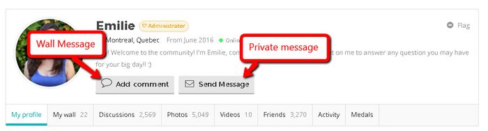 Choose your option to send a message