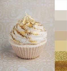 Cupcake with gold