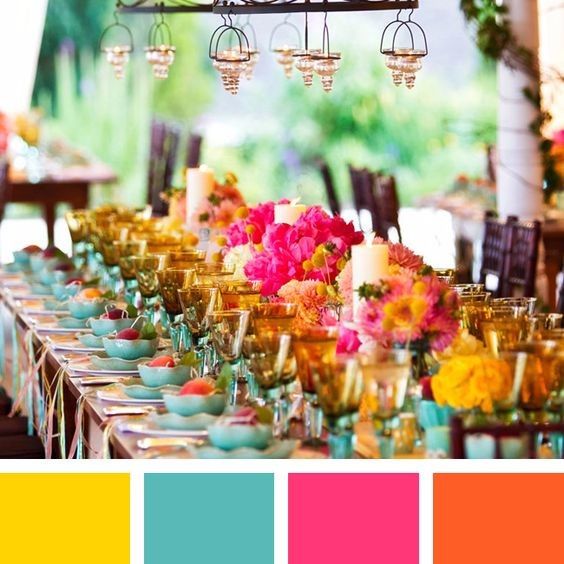 Bold wedding colours