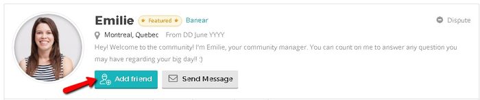 Add Friends on WeddingWire
