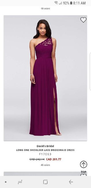 Bridesmaid dress colour 3