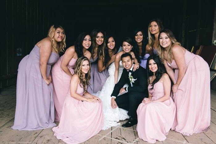 With our bridesmaids 