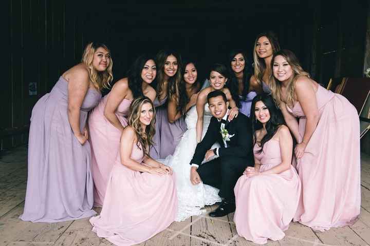 With our bridesmaids 
