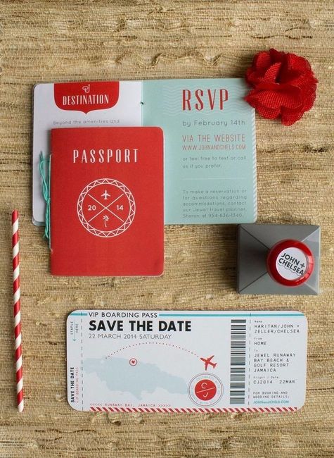 Travel Themed Save the Date