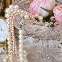 Pink Flowers with Pearls