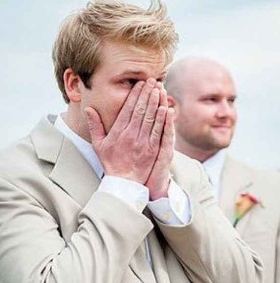 What reaction do you expect from your groom when he sees you?