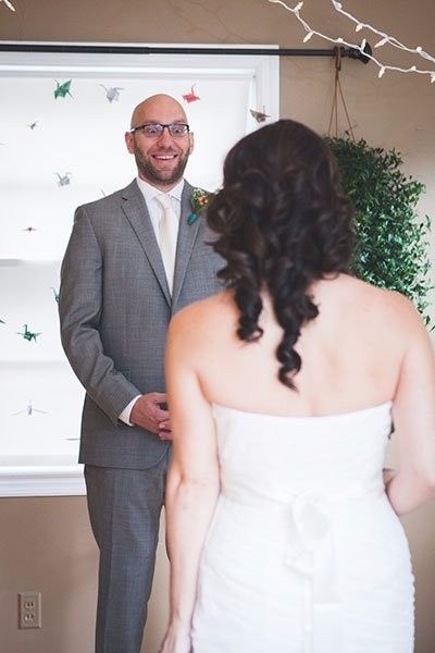What reaction do you expect from your groom when he sees you?