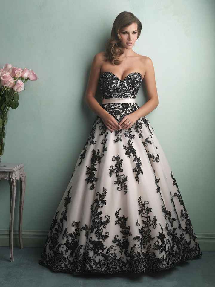 Wedding dresses with pops of black - 3