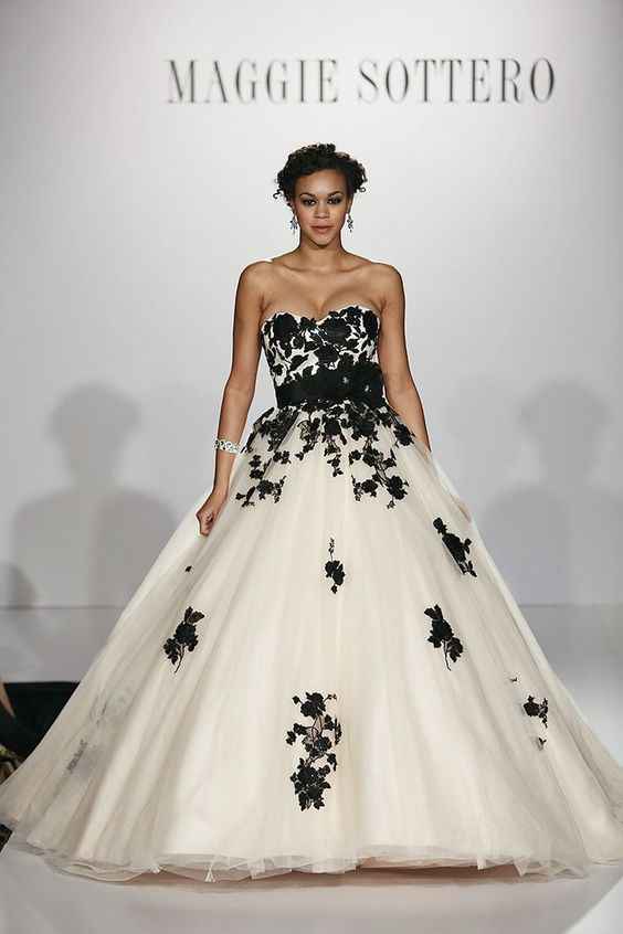 Wedding dresses with pops of black - 6