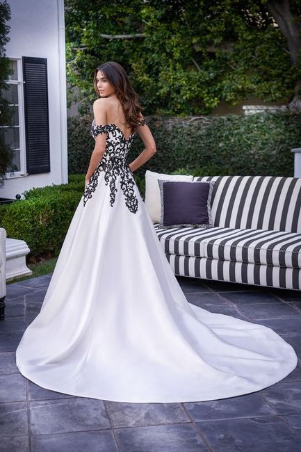 Wedding dresses with pops of black 2