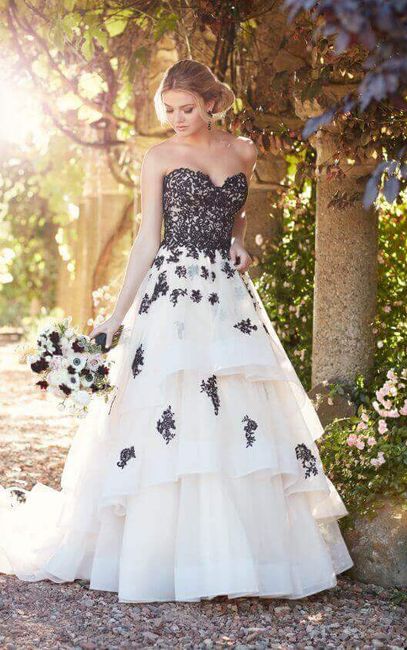 Wedding dresses with pops of black 6
